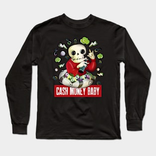 Music Cash Money Skull Long Sleeve T-Shirt